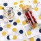 Navy Blue, White, and Gold Confetti for Birthday Parties – Glitter Paper Sprinkles, Biodegradable Round Table Confetti for Boys, Graduation, Weddings, Baby Showers, and Parties, 300 Pieces